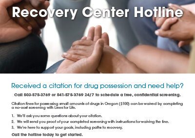 Recovery Center Hotline Flyer