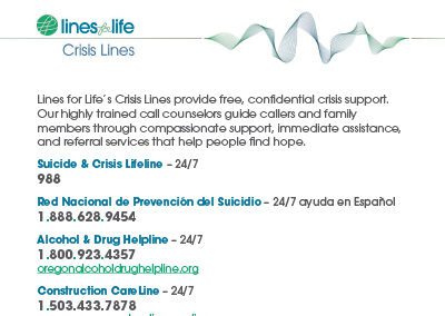 Lines for Life Crisis Lines