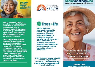 2026 Senior Loneliness Flyer Trifold Spanish